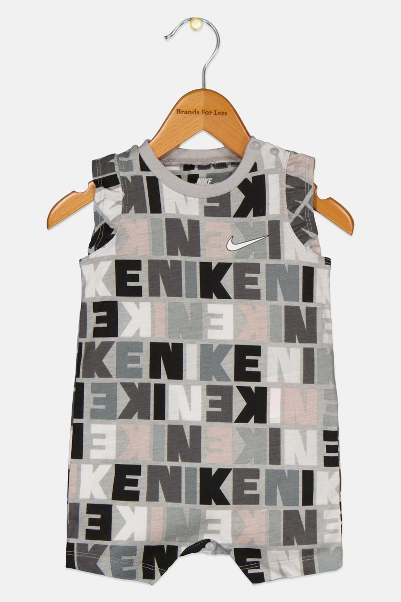 Nike Toddlers Girl Brand Logo Sleeveless Romper, Multicolor - Image 3